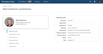 View and Change Identity Details