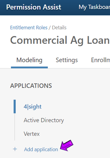 Add an Application link