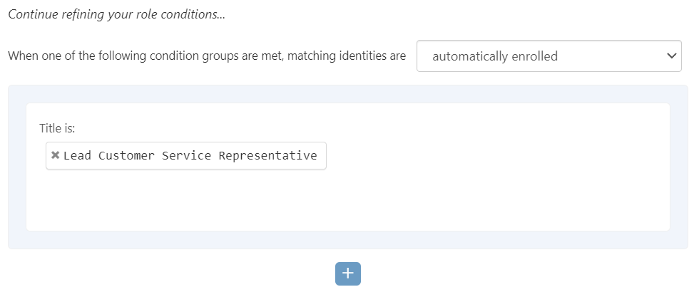 Copied access model conditions
