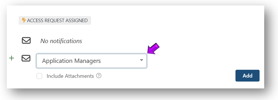 Notification identity selection