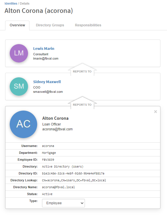 Default initials display