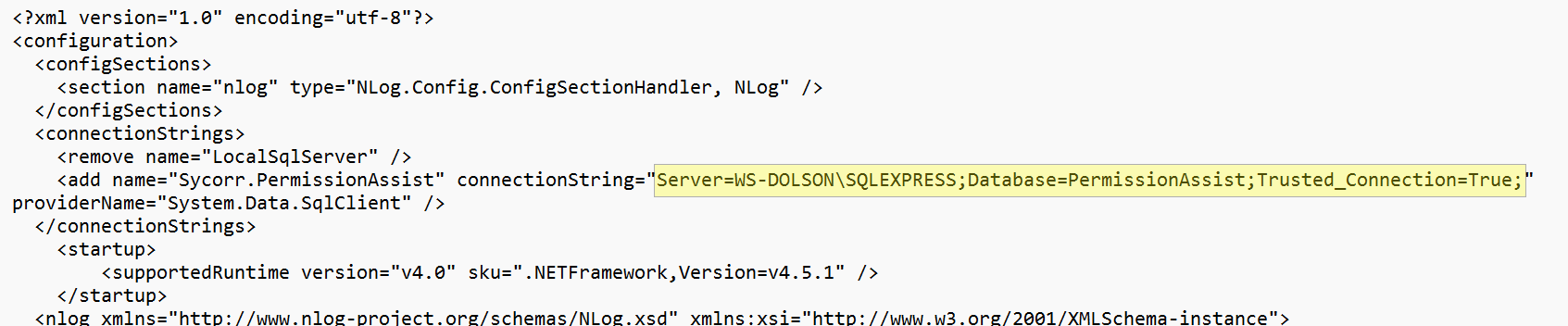 Jobs Runner config connection string