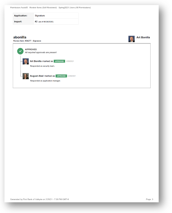 Self-Reviewed report sample