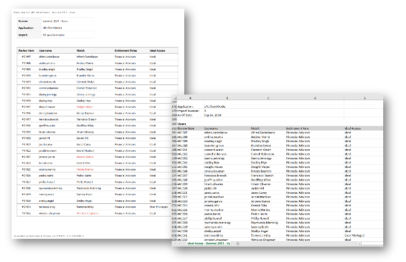 Ideal Access report sample