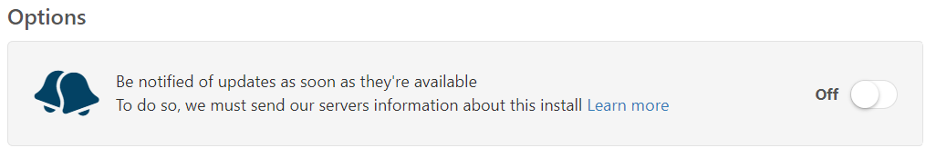 Notifications disabled