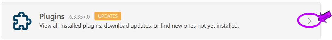 Plugins option in Software Updates