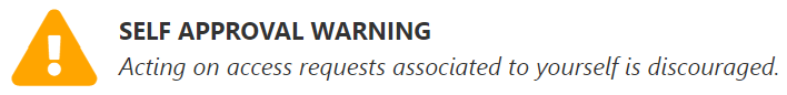 Warning message for reviewing own items